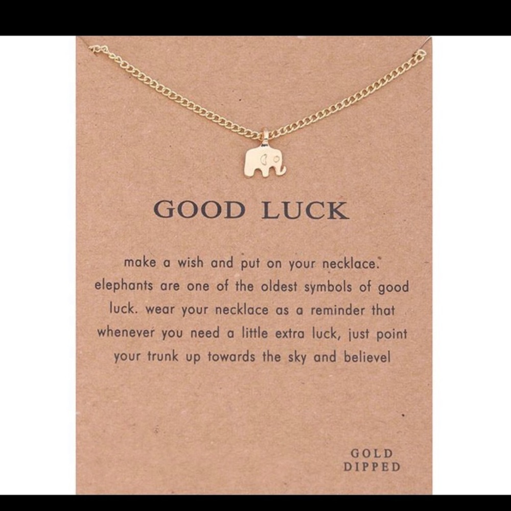 "Good luck" necklace 🐘
